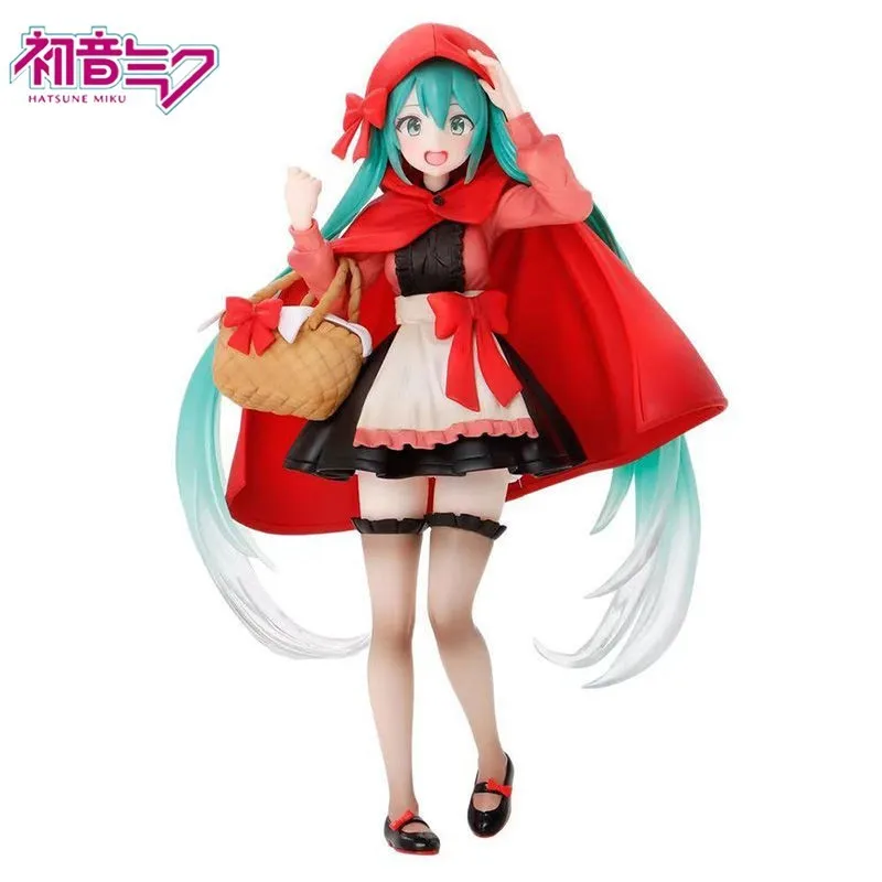 

18cm Anime Action Figure Hatsune Miku Manga Statue Pvc Catoon Kawaii Little Red Miku Boxed Decoration Collectible Model Toys