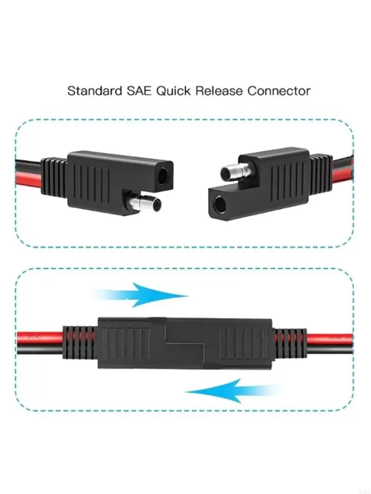 E1PF Solar Battery Linking Cable LP20 2 Pin Power Cable 10G 40 0-60V for Solar Port Connection and Vehicle Battery Wiring Daily