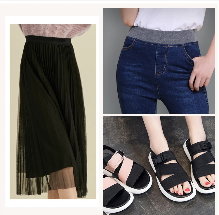 Thickened elastic bandwidth durable color pants rubber band waistband flat elastic band accessories elastic 4cm