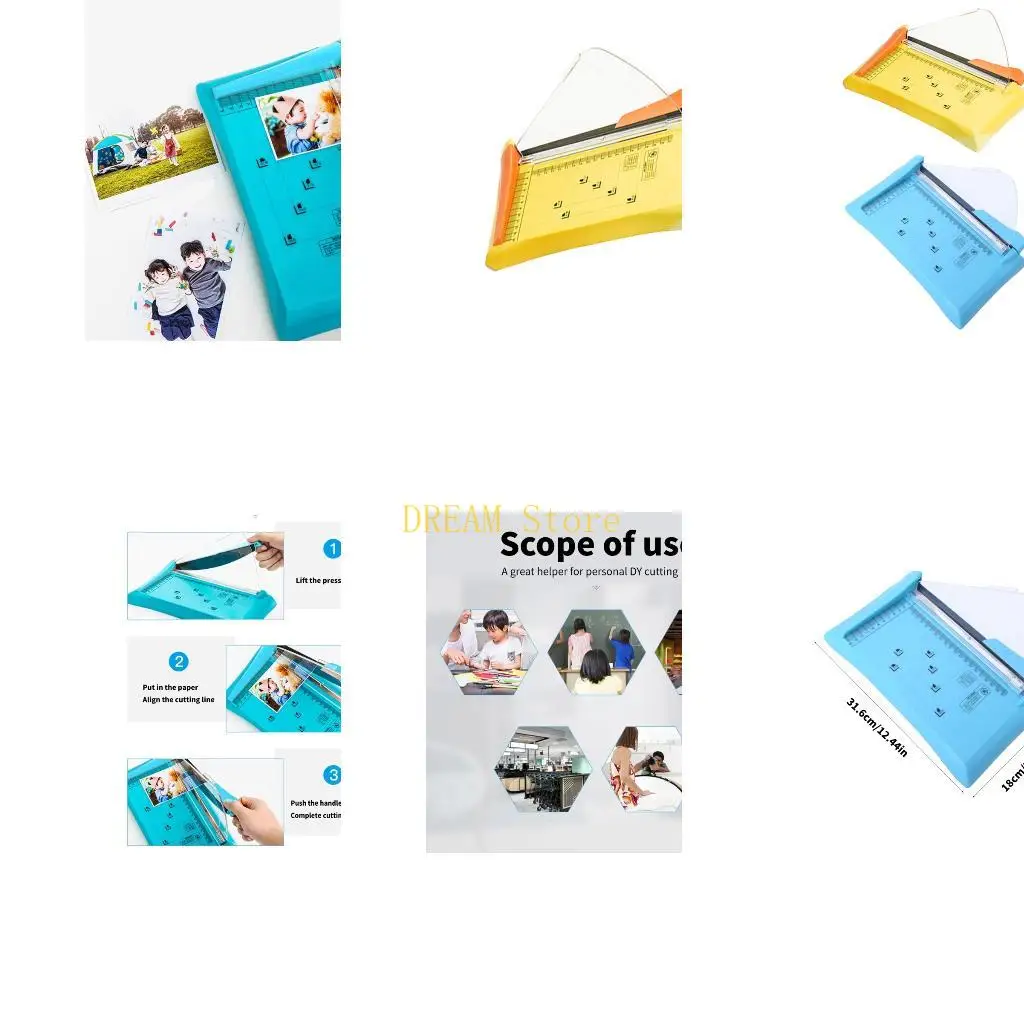 Plastic High Efficiency Lightweight Paper Cutter Portable Photo Paper Cutter with Ruler Cutter Trimmer Office Supplies best sale