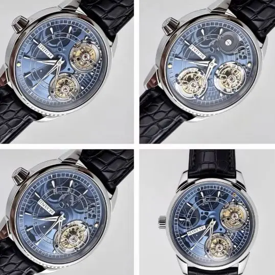True Double Tourbillon Men's Business Perspective Hollow Mechanical Watch