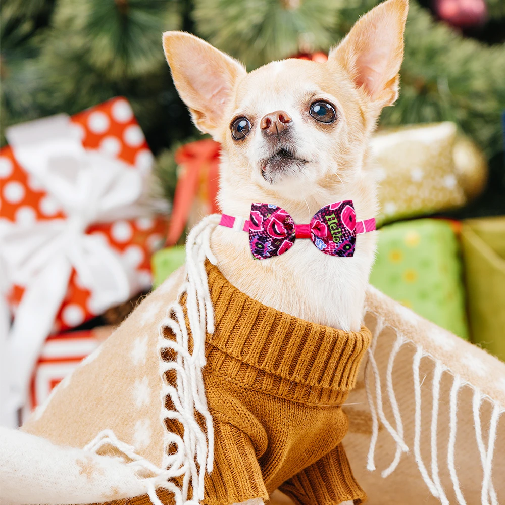 10pc Dog Bow Tie Valentine's Day Dog Grooming Accesories Pink Love Pets Dogs Bowties Neckties Spring  Samll Dog Accessories