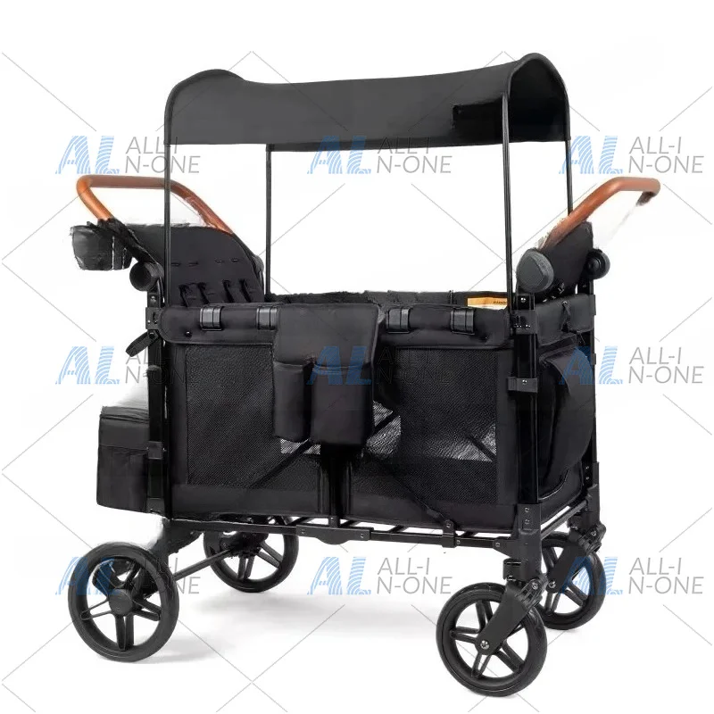 Four campervans and four outdoor trolleys