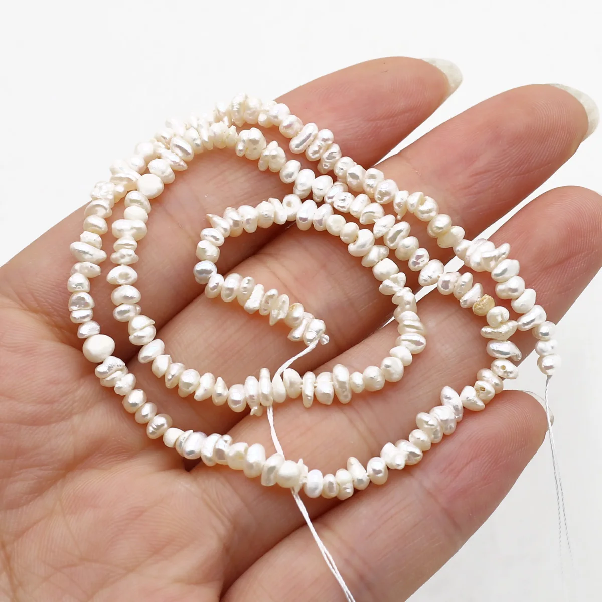 100% Natural Freshwater Pearl Flat Beads 13‘’ Strand for DIY Jewelry Making Charm Bracelet Necklace Earring Accessories