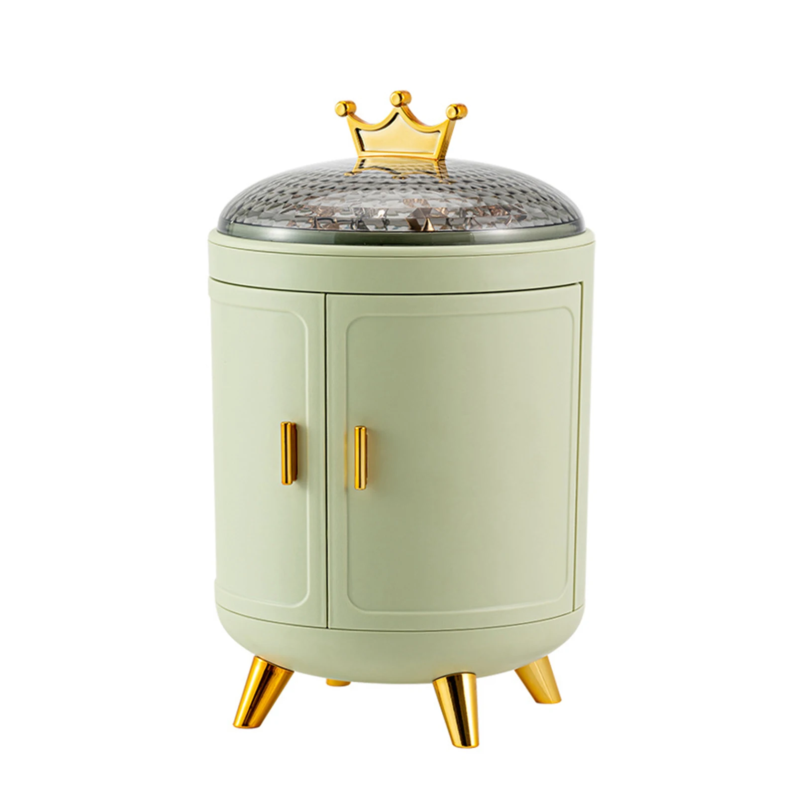 

Cosmetic Storage Box Large Capacity Rotating Jewelry Display Box Woman (Green)