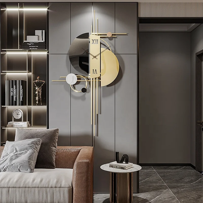 

# Hot Nordic Light Luxury Clock Personality Creative Living Room Fashion Wall Art Wall Decoration Quartz Clock