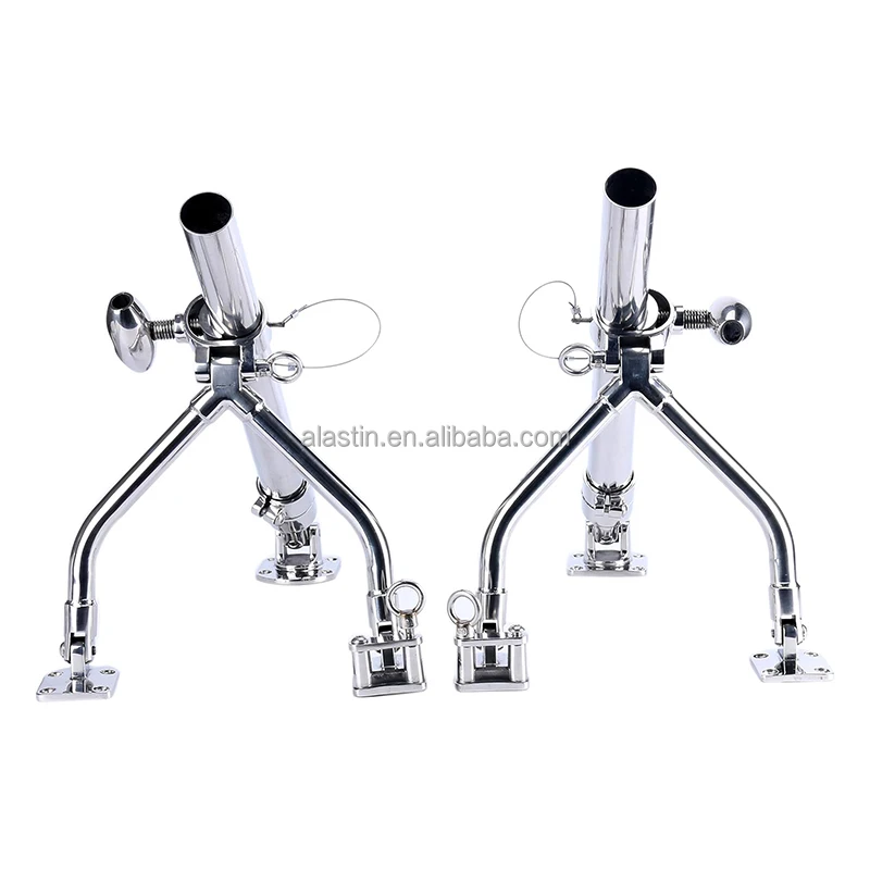 Marine Hardware Accessories Stainless Steel Adjustable Bracket Fishing Rod Bracket Legs Rod Bracket
