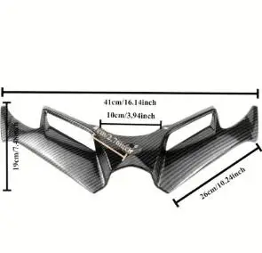 Motorcycle Carbon Fiber Front Cowl Wind Deflector - Aerodynamic Winglet with Radiator Grille for Enhanced Cooling & Airflow