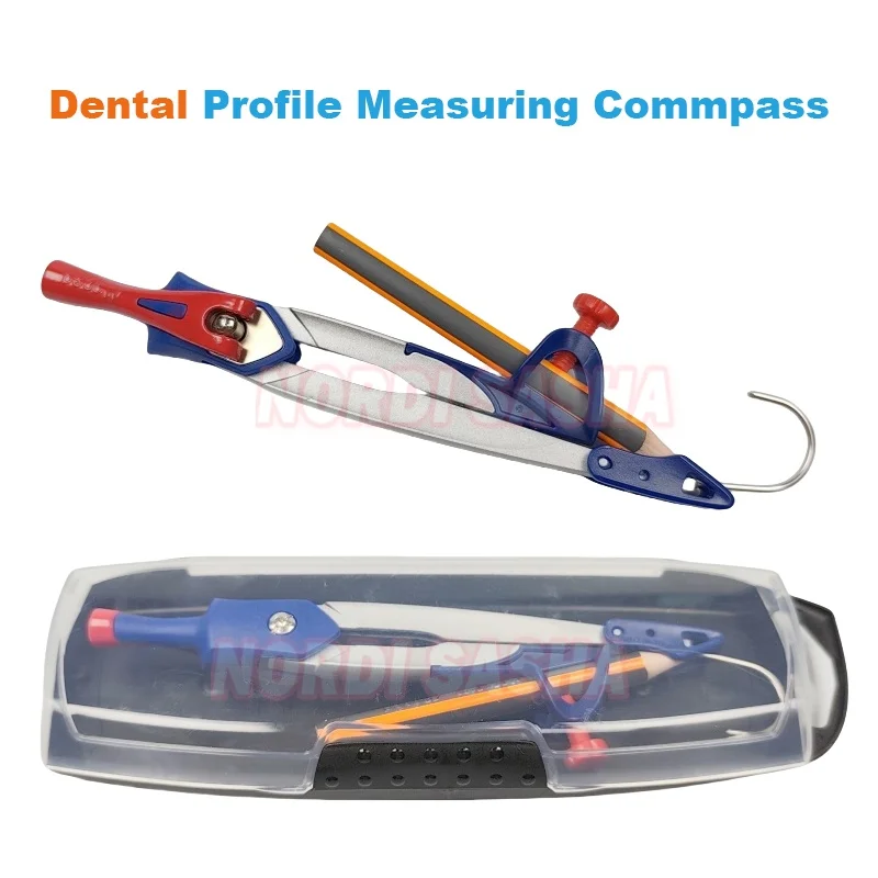 Dental Complete Denture Scribing &Analysis Gauge Dental Profile Measuring Compass Denture Model Analysis Denture Making Tool