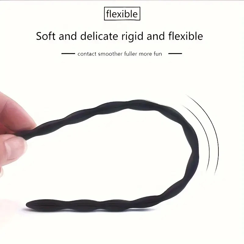 Male Urethral Probe Stick Urethral Beads Penis Plug Urethral Dilator Masturbation Stimulation Stick Adult Male Pleasure Sex Toy