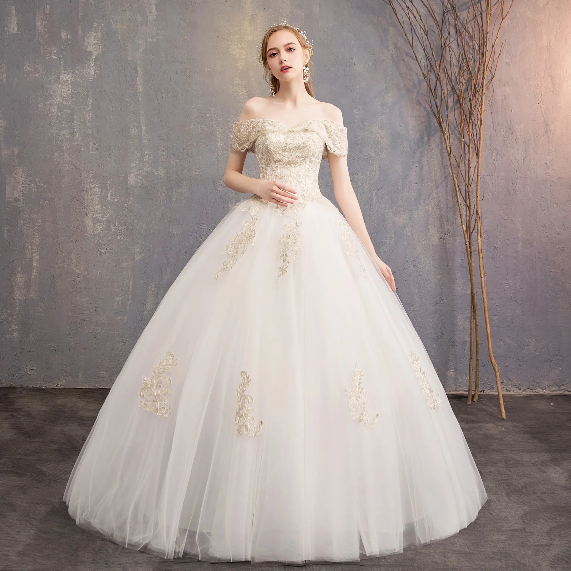 

Wedding Dress Bride 2023 Spring New Fashion One Shoulder Slim Studio Evening Dress For Women