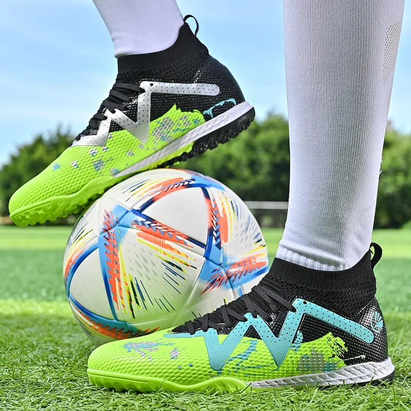 Chaussures de football professionnelles pour enfants, chaussures de football à cinq côtés, bottes de football en salle de la société, nouveauté