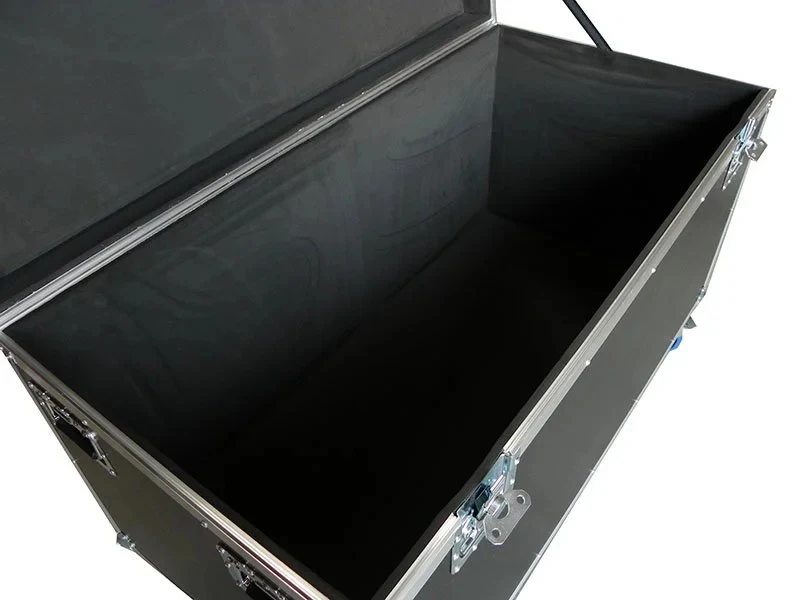 Flight Case Road Cable Trunk Aluminum Cable Case With 4 Wheels Black Flight Case Box