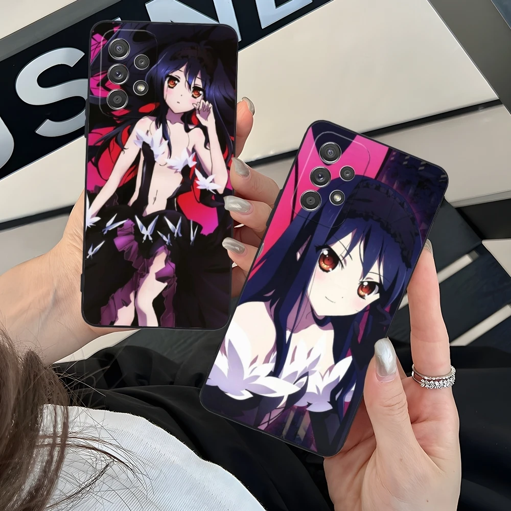 Accel World Kuroyukihime Mobile Cell Phone Case for Samsung Galaxy A91 73 71 70 54 53 52 34 24 23 21 S 5G Black Cover Shell