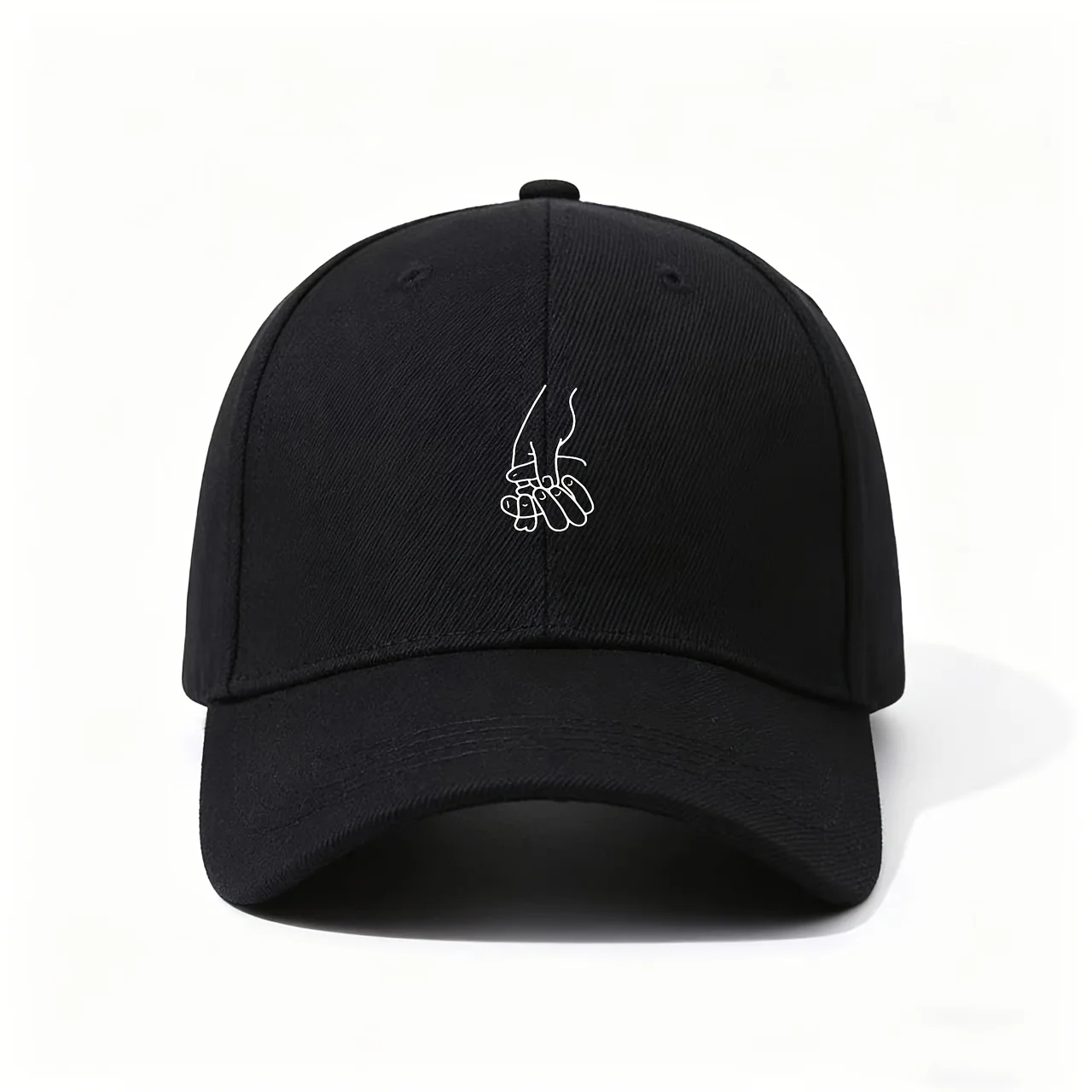 Adjustable Baseball Cap with Minimalist Hand Gesture Line Art - Lightweight Suitable for, Casual Wear,  Gift, Iconic Hand Signal