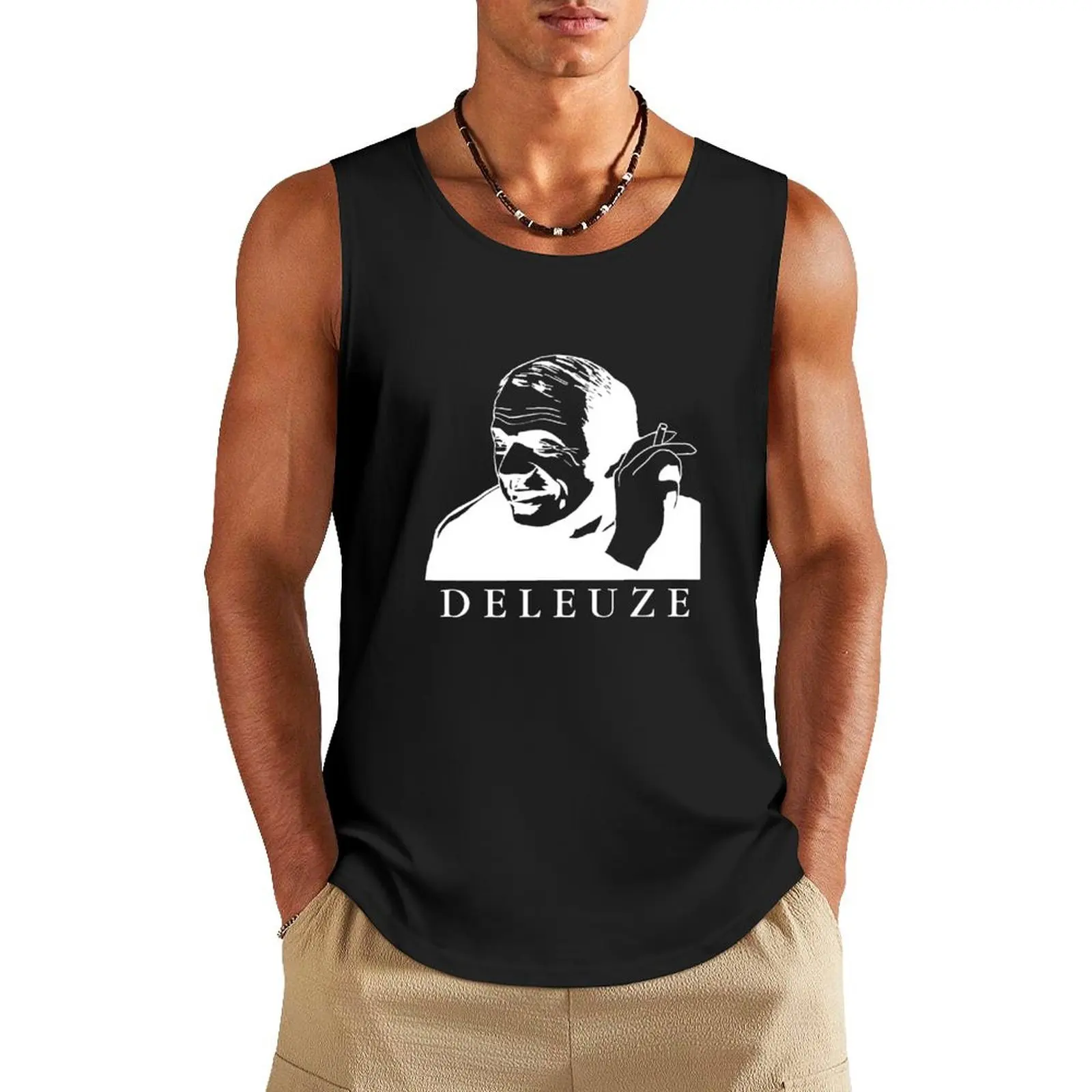 Gilles Deleuze Tank Top Working vest Men's summer vest anime clothes clothes for men