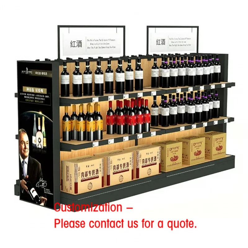 custom.Liquor Shelves Double Sided Nice and Heavy Duty Shelving Wine Cabinet