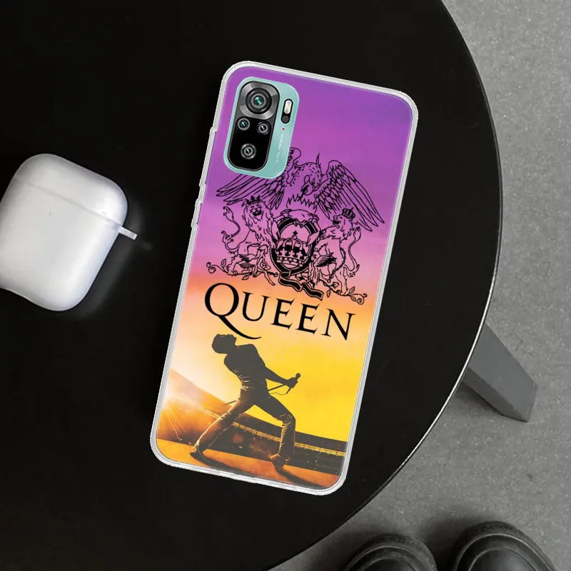 Rock Funky Freddie Mercury Queen Phone Case Cover for Xiaomi Redmi Note 13 12S 12 11 11S 11T 11E 10 Pro 10S 9 9S 9T 8 8T 7 Plus 