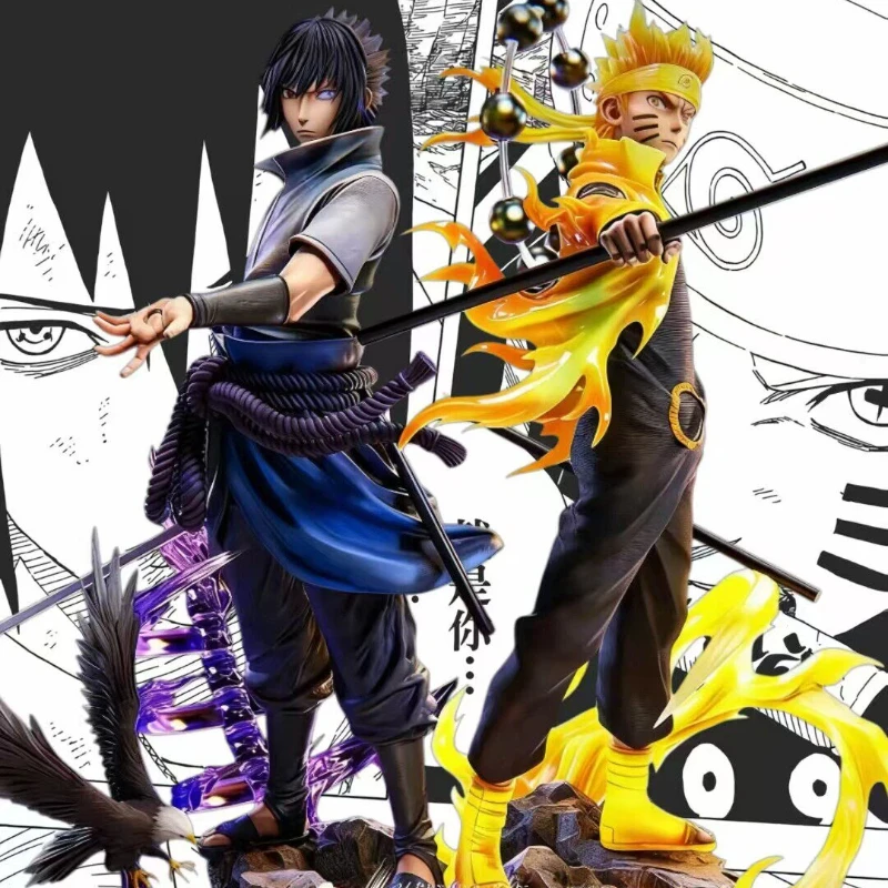 

Naruto Anime Action Figure Uchiha Sasuke Uzumaki Naruto Pvc Collectible Statue For Adult Anime Collectors Desktop Display