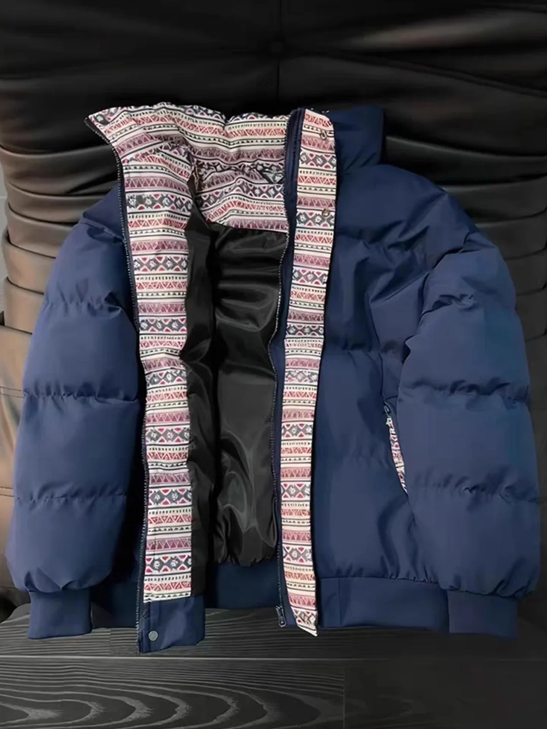 

Мужская утепленная куртка Oumulong из хлопка с пэчворком, в американском стиле, зимняя, теплая, повседневная, свободного кроя