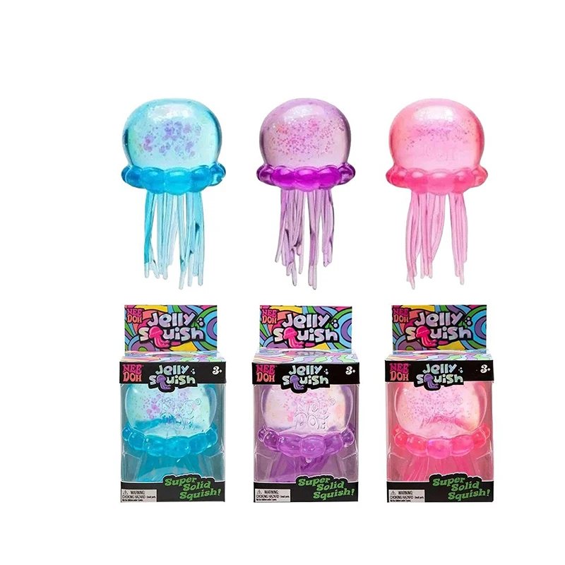 

Новая серия мягких игрушек-антистресс Needoh Fuzz Ball Jellyfish в закрытой упаковке, различные цвета, милые медузы, для снятия стресса, расслабления, веселая игрушка, подарок