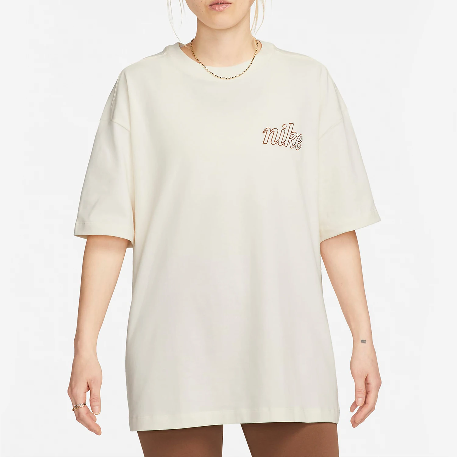 

Nike Official Authentic 2024 New Women's Loose Breathable Round Neck Short Sleeve T-Shirt FQ6010-110