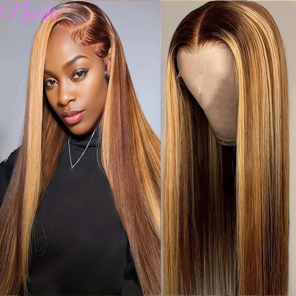 

13X6 HD Lace Frontal Wig Choice 100% Straight Highlight 30 40 Inch Human Hair Colored Brazilian Cheap Wigs On Sale Clearance