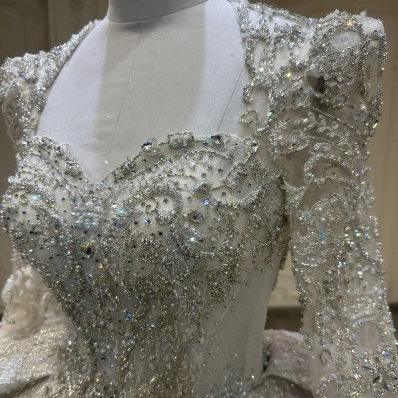 2024 new high-end heavy industry trailing wedding dress