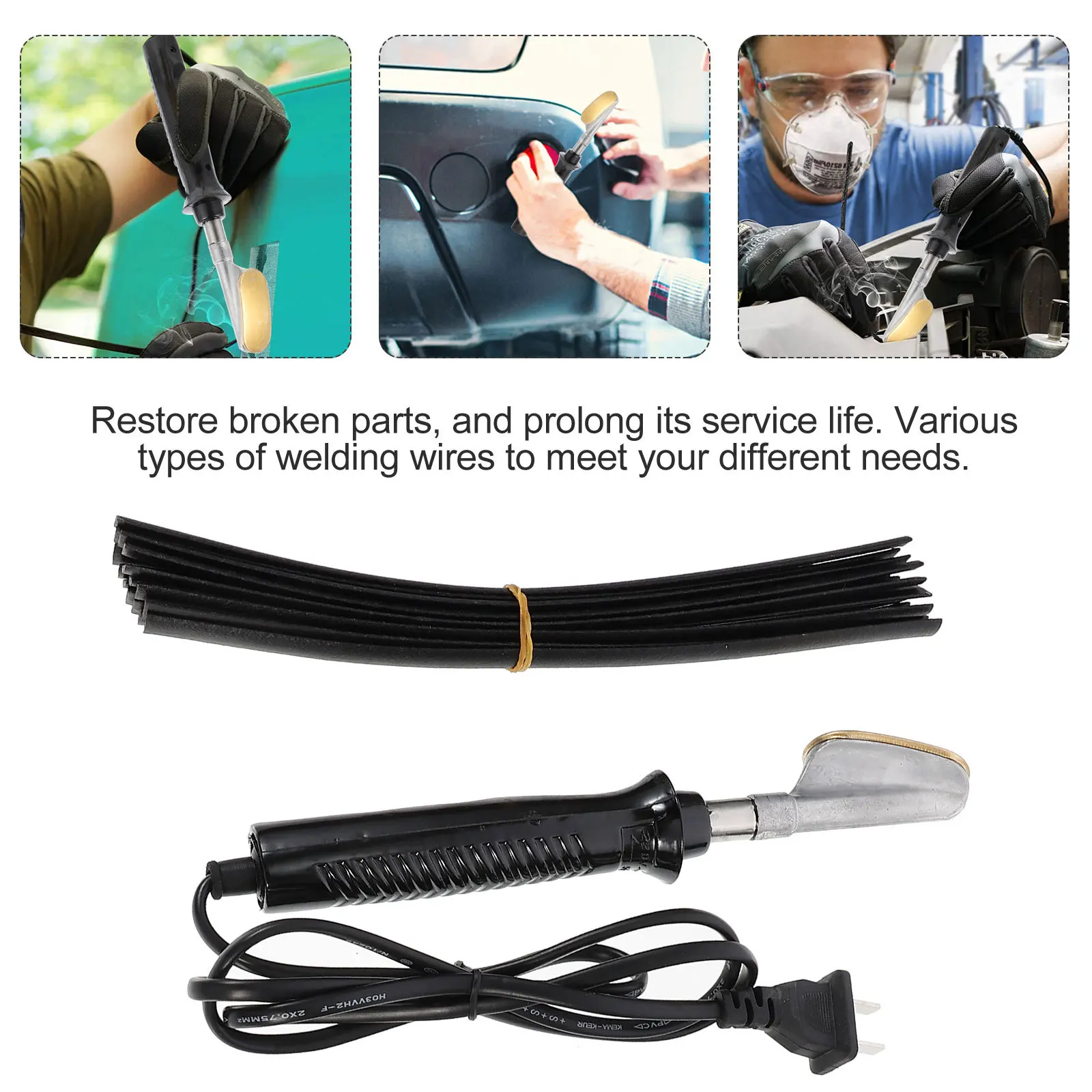 

Car Bumper Repair Tool Welding Kit Eu Plug Handy Repairing Tool for Car Bumper Dashboard Lamp Holder Radiator