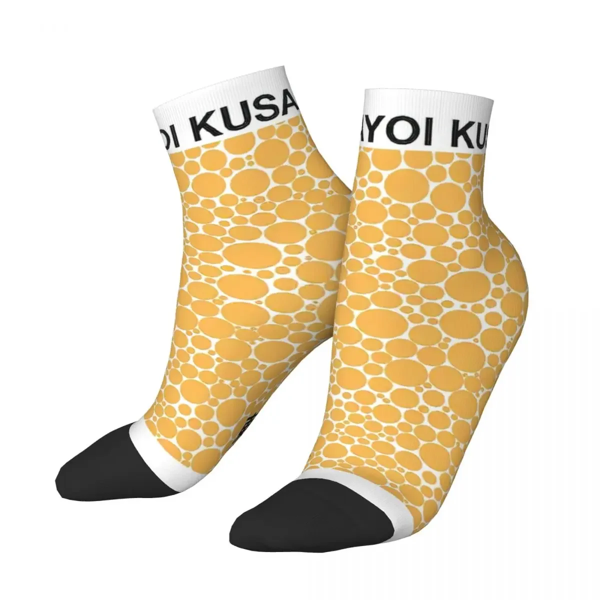 男性用Yayoi Kusama Yallowドレスソックス,ユニセックス,快適,暖かい,3Dプリント