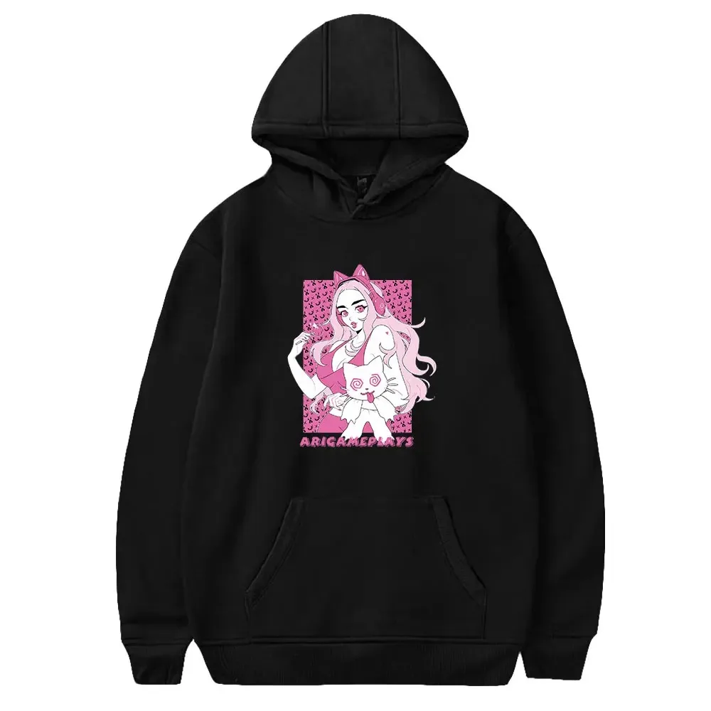 

2026 Moletom de manga comprida masculino e feminino, pulôver Ari Gameplay, moletons com capuz, streetwear casual unissex, roupas