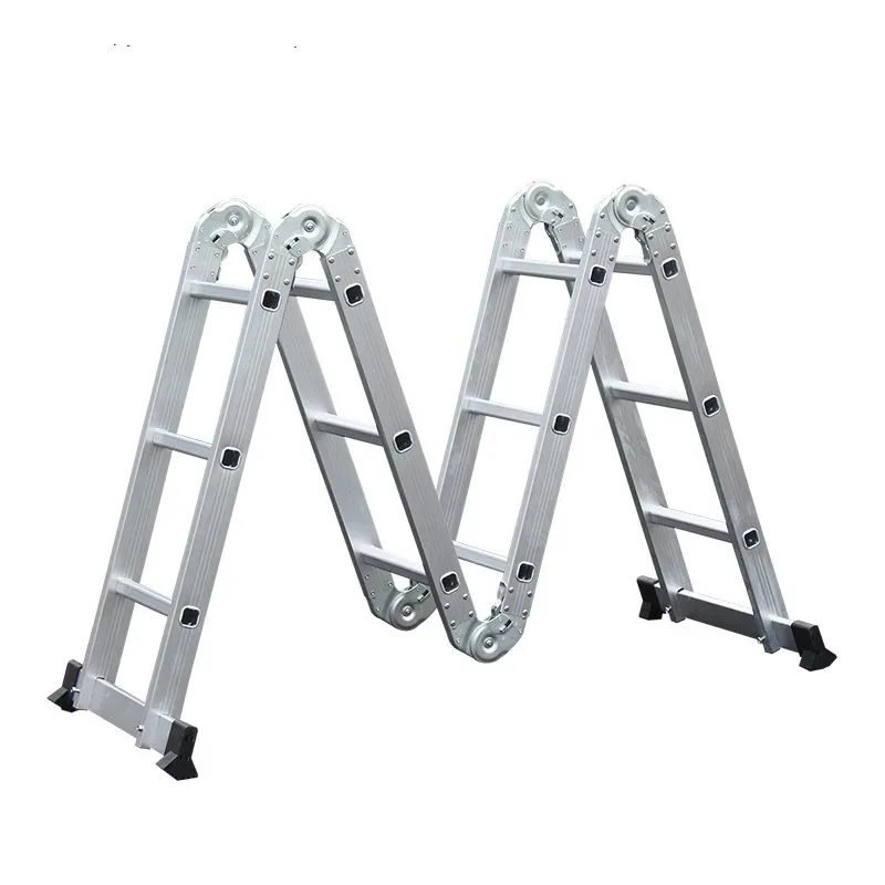 4x3 4x4 4x5 Stufen Aluminium Multifunktions Kleines Scharnier Klappleiter Faltbarer leichter Gerüst