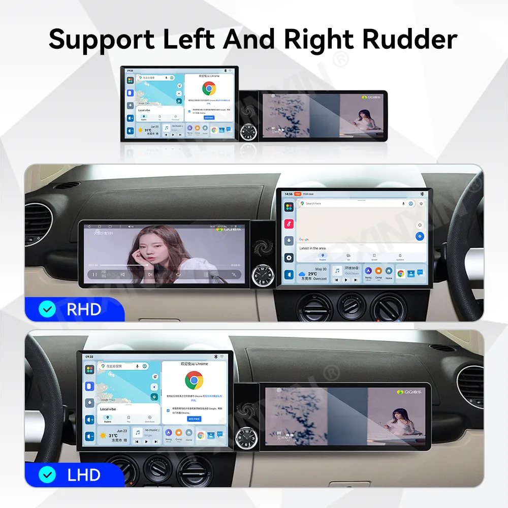 For VW Beetle 2003~2010 Android Auto Dual Screen interaction Car Radio Stereo Receiver Multimedia Player Navigation Head Unit