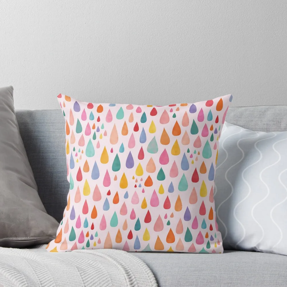 Rainbow Raindrops Throw Pillow Pillowcase autumn decoration Pillow Cover Sofa Covers For Living Room pillow