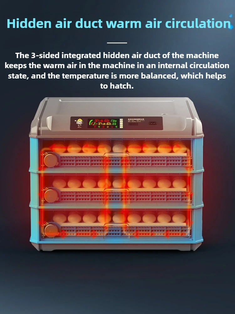 

Емкость инкубатора для цыплят, полностью автоматический инкубатор, инкубатор для утиных яиц, автоматический контроль температуры и влажности