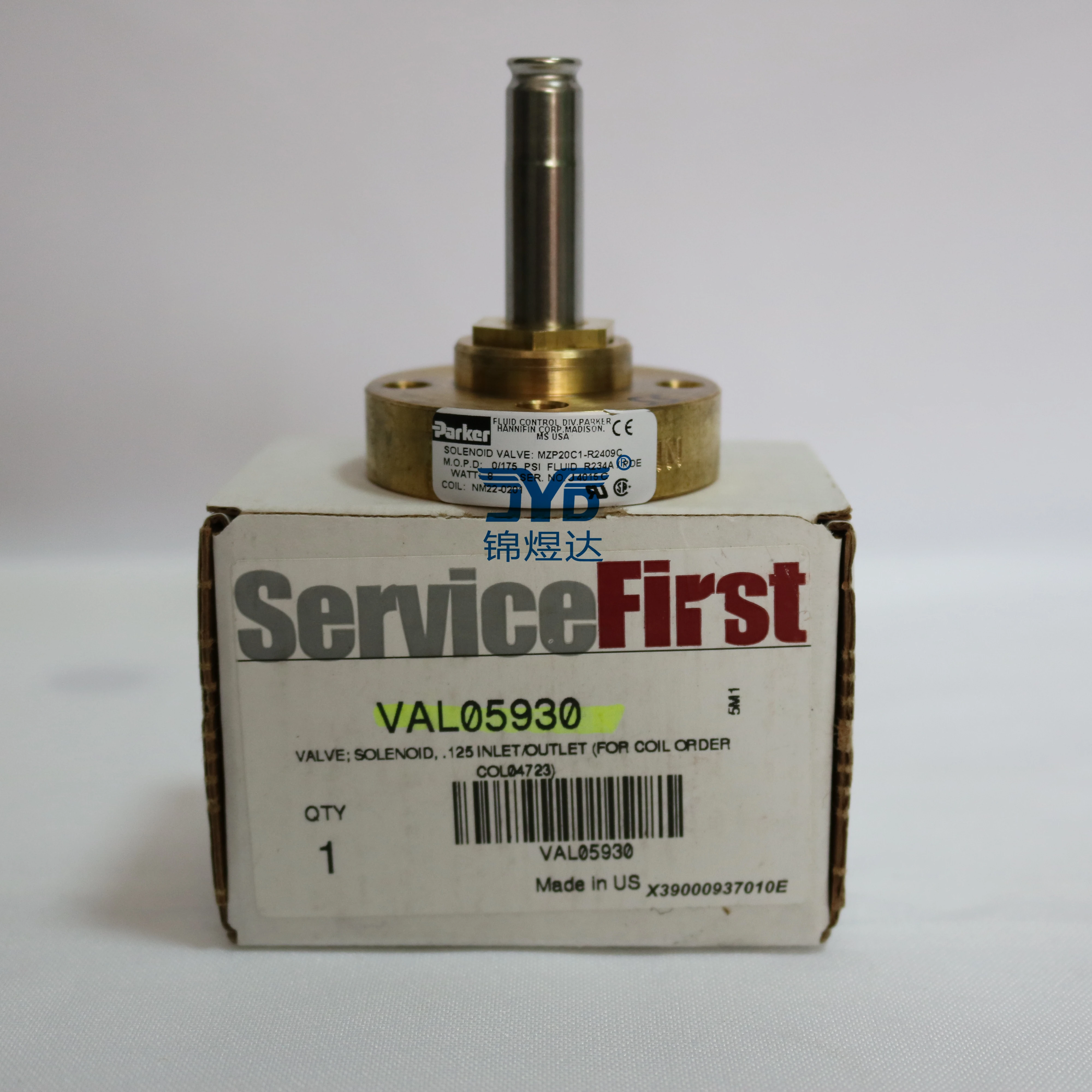 Trane Chiller Parts VAL05930 compresor válvula solenoide de carga y descarga