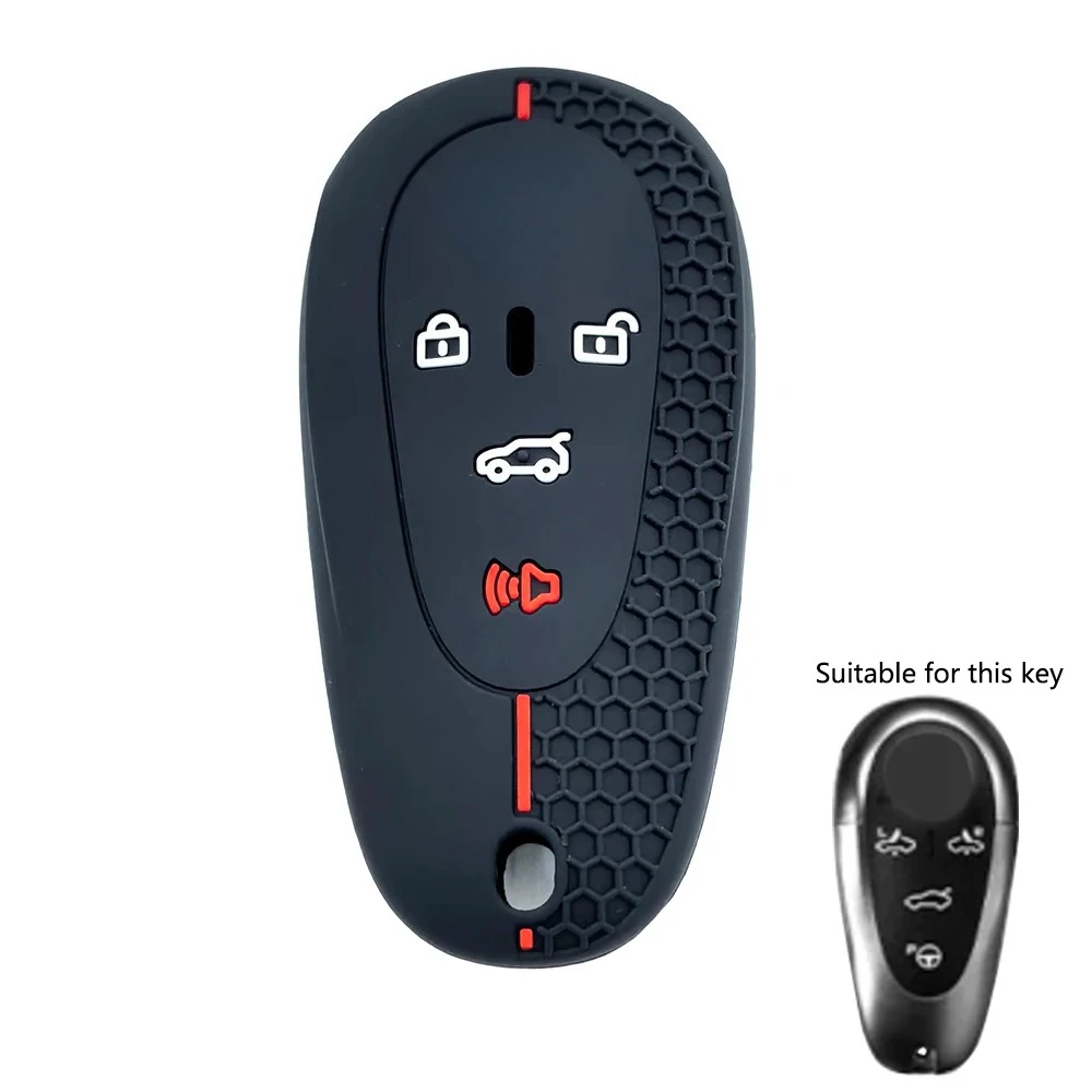 For MG Car Key Bag Cyberster Car Key Set All Inclusive High-End Feeling New Silicone Rubber Car Remote Fob Key Cover Case