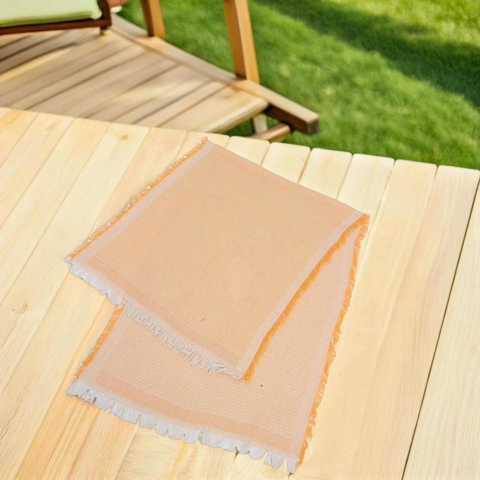 

Portable Outdoor Picnic Blanket Cotton Yarn Mat Breathable Soft Tablecloth for Camping Family Travel Car Trunk Multifunctional
