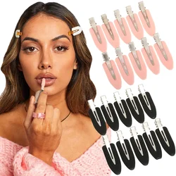 10pcs women's seamless curved hair clips, face washing and makeup hair clips, French style hair clips Special for real hair wigs