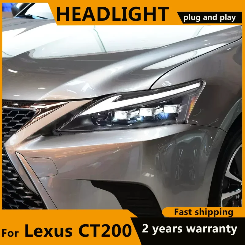 

Full LED Headlights for Lexus CT200 2013-2017 CT200H Matrix LED Head Lamps LED DRL Dynamic turn signal 4 Projector LED Lens