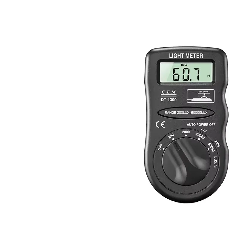 Portable Digital Lux Meter CEM DT-1300 Illuminance Measuring Instrument Photometer for Indoor Outdoor Brightness Testing