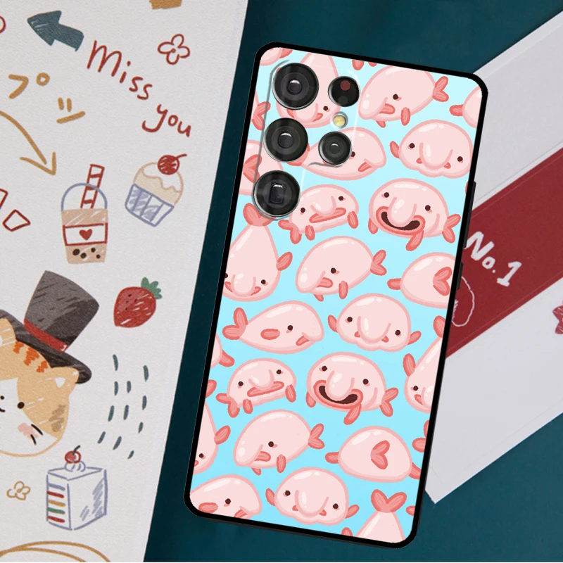 Blobfish Phone Case For Samsung Galaxy S23 S21 S22 Ultra S8 S9 S10 Note 10 Plus S20 FE Cover Funda