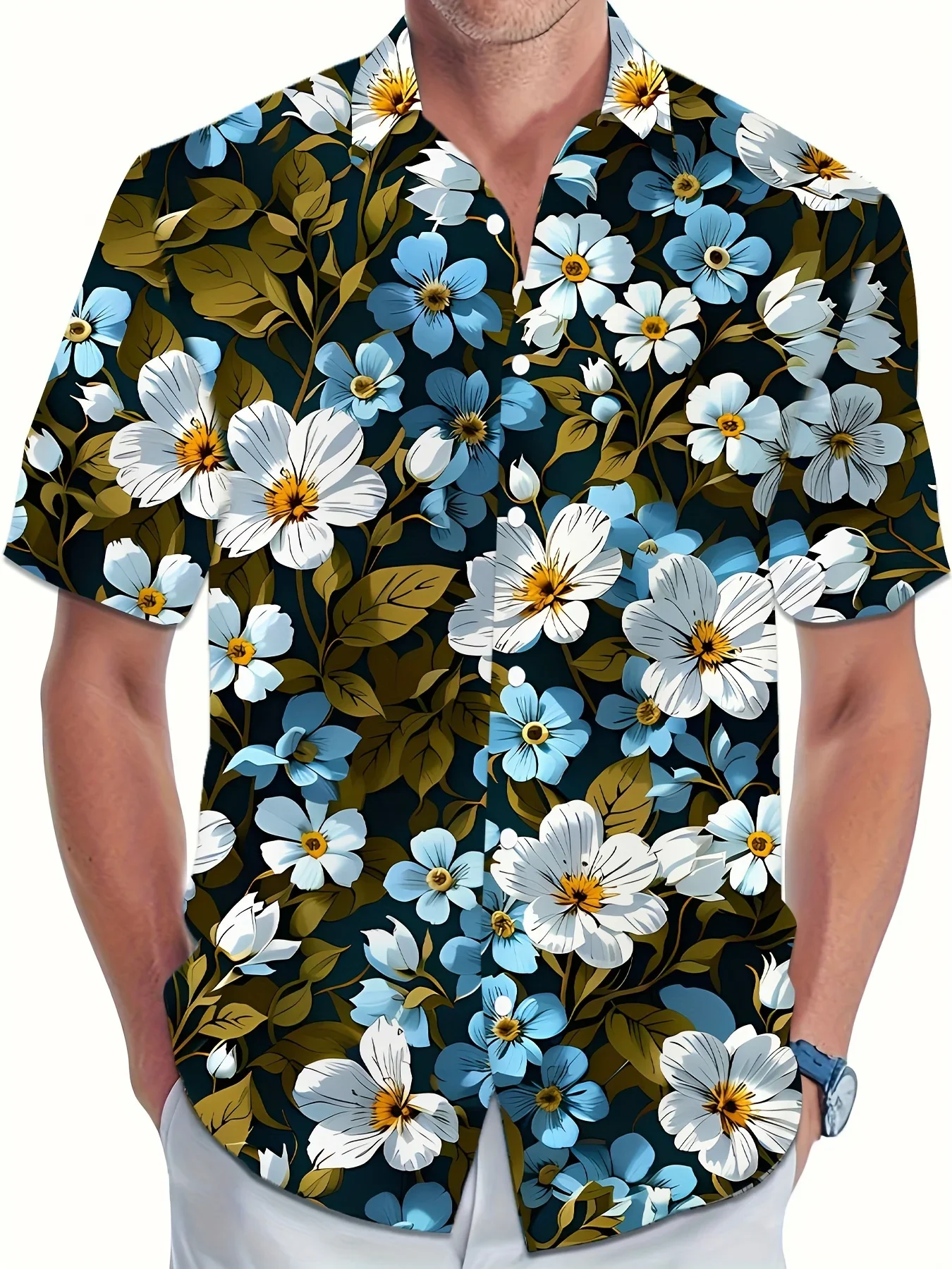 

Summer Casual Hawaiian Shirt For MenMan Women Short Sleeve Fashion Print Lightweight Breathable Vacation Tops