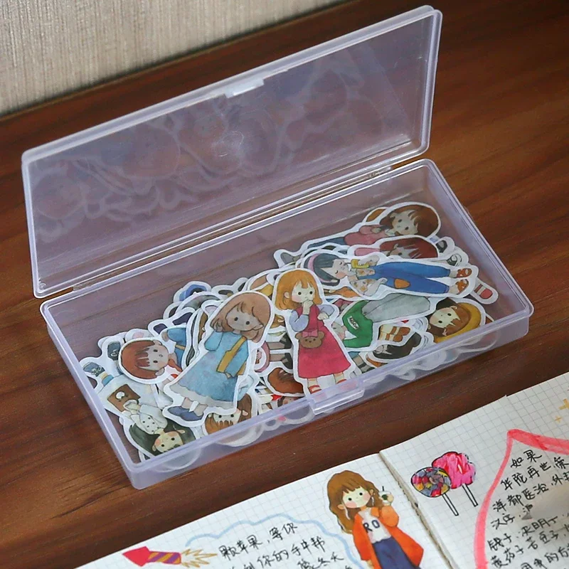 Large-Size Clear Plastic Desk Organizer: Transparent Storage Box with Sorting Function for Student Stationery