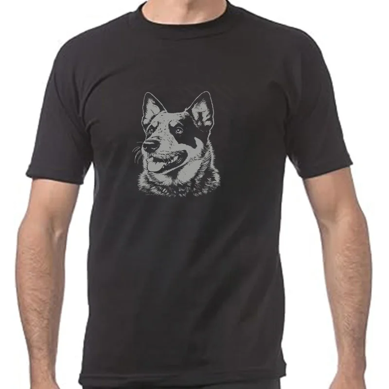 

Забавные футболки с изображением австралийской собаки Blue Heeler Art, мужские и женские модные повседневные футболки, свободная футболка большого размера из 100% хлопка