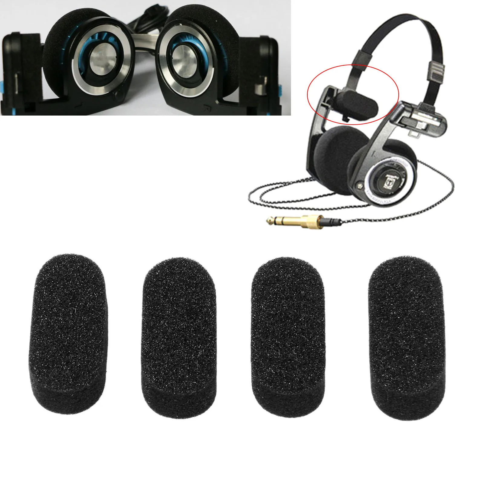 

2 Pairs Black Replacement Sponge Headband Foam Cushions Headphones Repair Parts for Koss Porta Pro PP Headphones Head Cushion