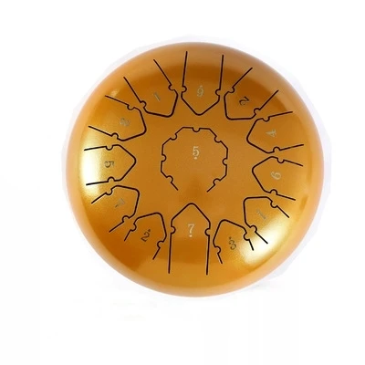 

Hooqu New Design 12 Inch 13 Tone Steel Tongue Drum Percussion Instrument With Accessories