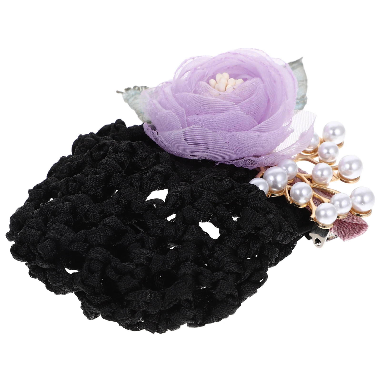 

Flower Net Hair Bun Cover Red Coarse Mesh Fabric Durable Easy to Use Nurse Stewardess Hairnets for Dance Buns Women Hairnet