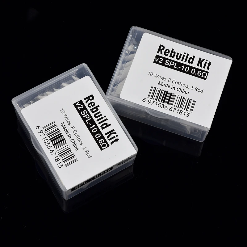 Kit de reconstrucción de cable de resistencia de bobina de malla, herramienta de accesorios de repuesto, V2 Spl-10, 0,6/0,8 ohm, Spl-10, 1,0/1,2 ohm, 1 Juego