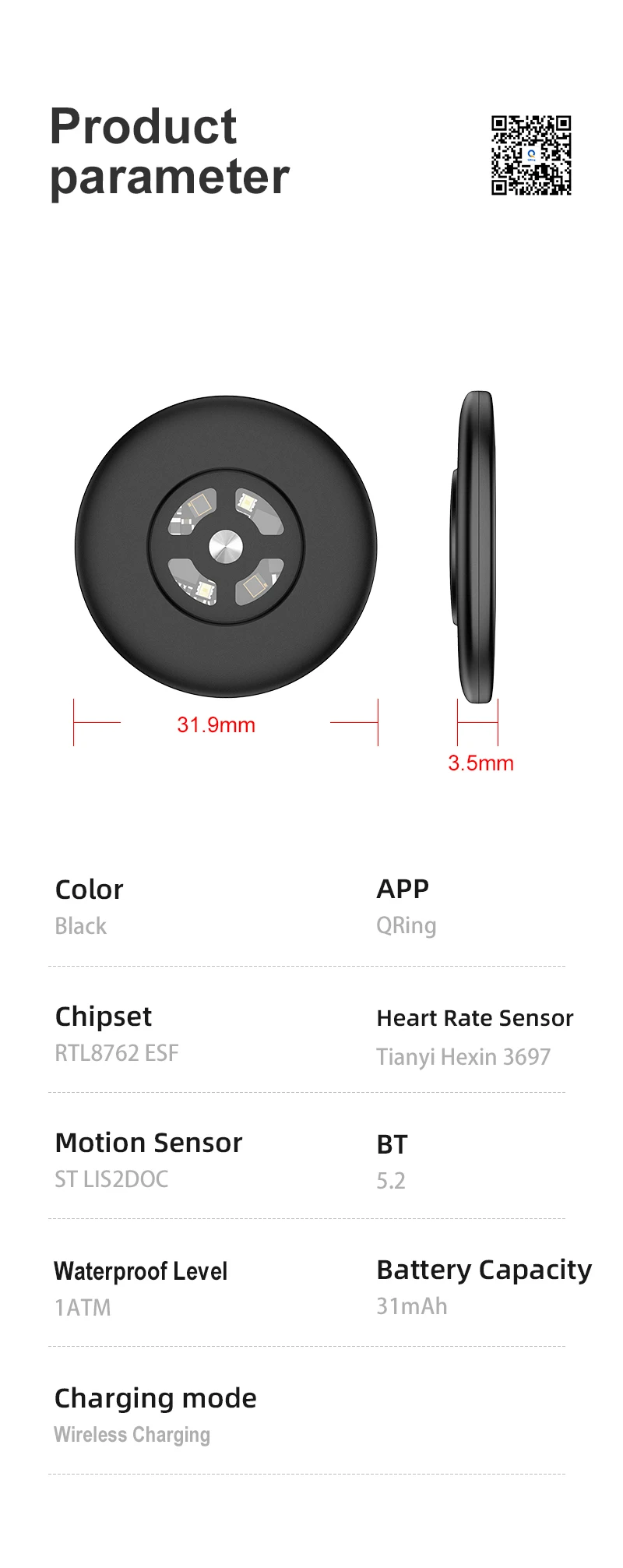 Intelligenter KI-Gesundheits-Detektionssticker für normale Uhren, KI-Gesundheits-Patch für jede Uhr, verwandeln Sie Ihre Uhr in eine Smartwatch. – Detail 11